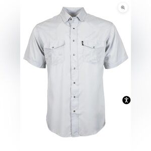 Hooey Habitat Sol Grey Short Sleeve Pearl Snap Shirt